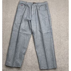 Leeman Jeans Men 44W 32L Blue Raw Denim Baggy Russia Fit Hip‎ Hop Streetwear